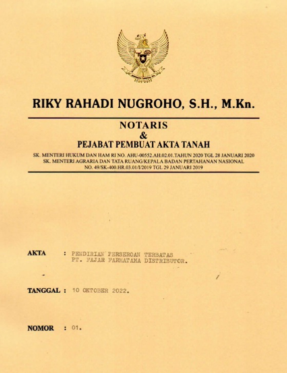 Akta Pendirian Perusahaan